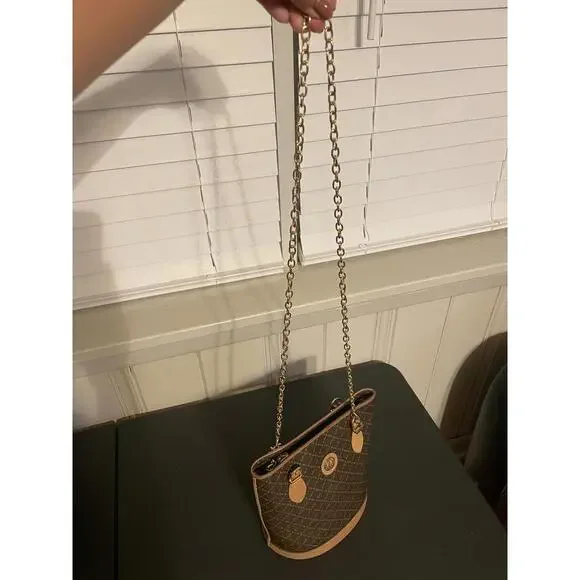 La Tour Eiffel Crossbody 1887 Bucket Style Purse Genuine Leather - Picture 3 of 9